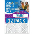 Pack 16x16x1 FPR by MERV to WICKED 13 Air Furnace & Filters Rating, 1500 AIR. Made 12 - Comparable of FILTERS Filter 9 - USA 2200 AIRX CLEAN MPR in