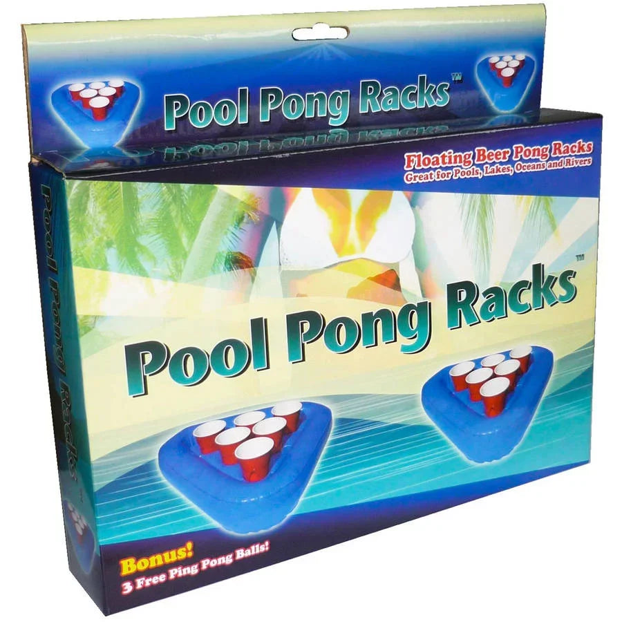 Pool Game (5 Floating Pong Pieces) Pool GoPong Beer Rack