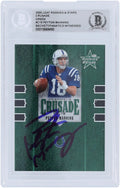 Card Beckett Certified Witnessed Fanatics & #C-18 Peyton Authenticated #/750 Manning Crusade Fanatics 2005 Leaf Colts Authentic Stars Autographed Indianapolis Green - Rookies