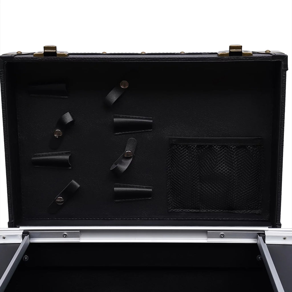 Travel Rolling Case, Beauty Holder Box Cosmetic Lockable Organizer Luggage, Salon Stylist Hairdressing Dryer with Makeup Train Miumaeov Hair Trolley Tool