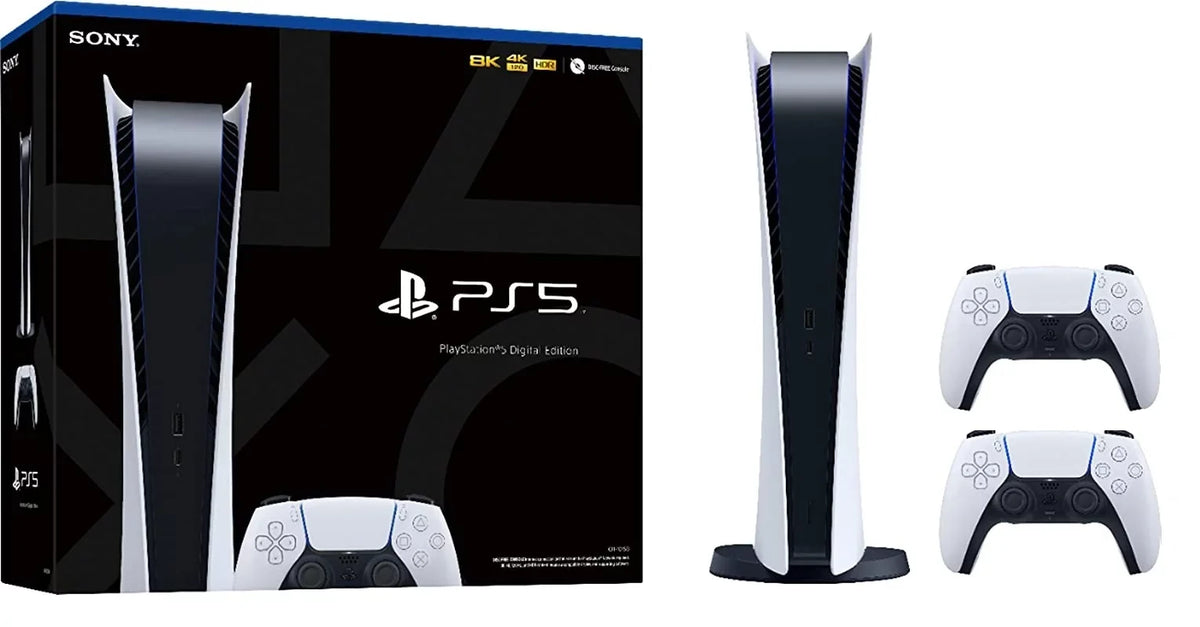 Digital with PS5 New Controllers Console Version - White 5 2023 Wireless 2 PlayStation