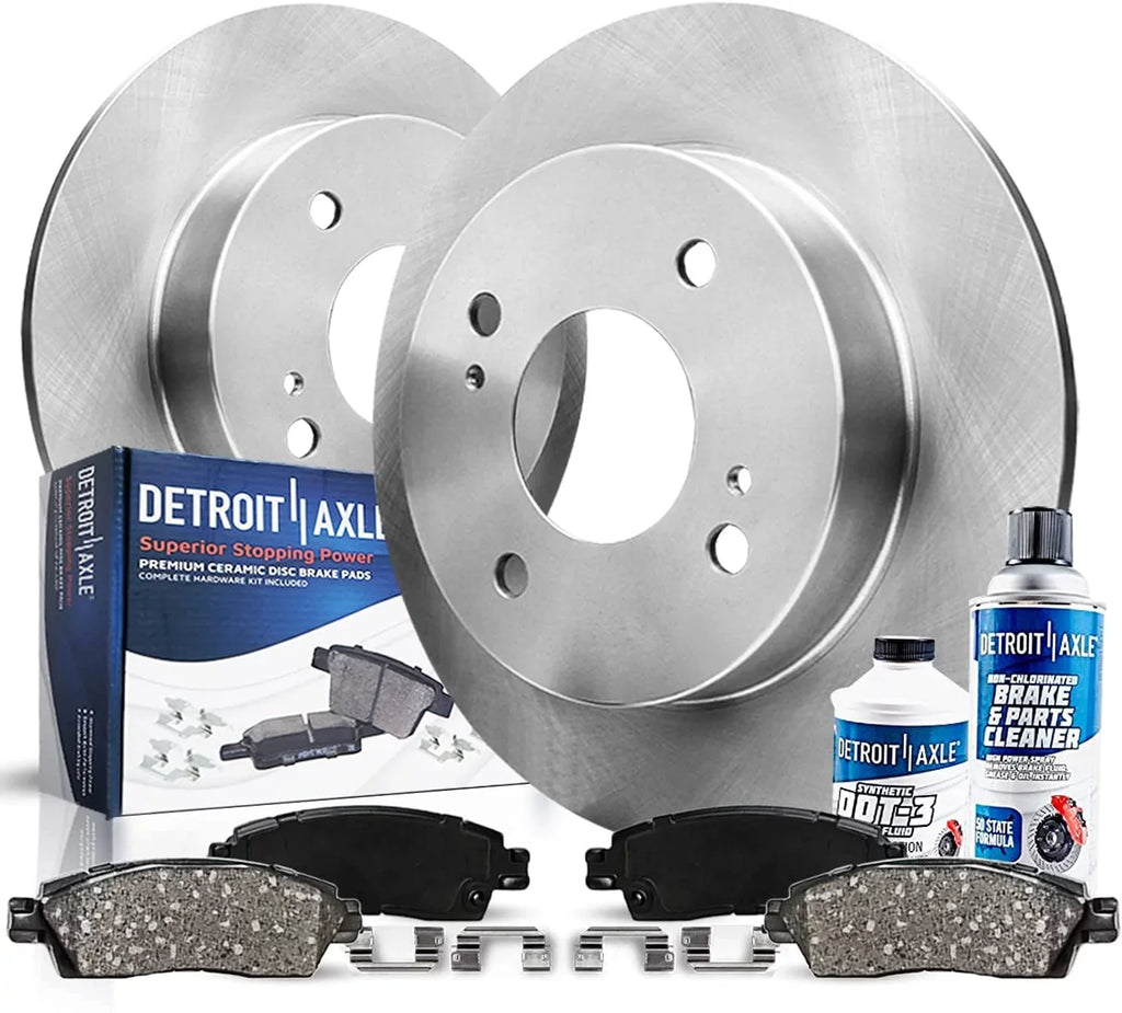 Brakes Kit Ceramic for Brake Pads Spectra5 2007 4-Wheel Spectra, Kia - Kia 2006 Disc Rear 2008 and Brake 2005-2009 2004-2009 Disc Rotors Detroit Axle Replacement