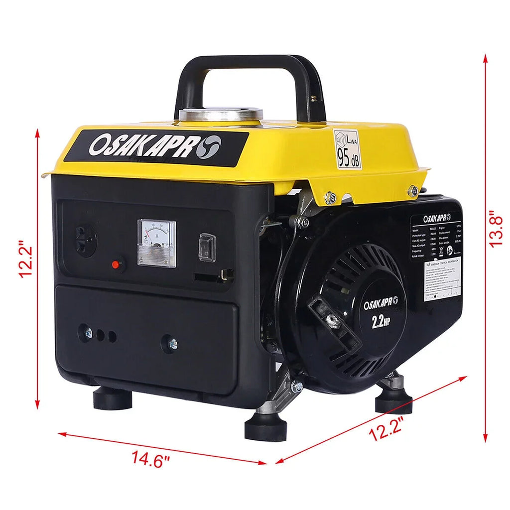 (Black & 900 Use Watts Low EPA Gas Generator, Backup CARB Outdoors Camping III Powered Generator Ultra Portable and Compliant Noise Lightweight ＆ Home Yellow) for