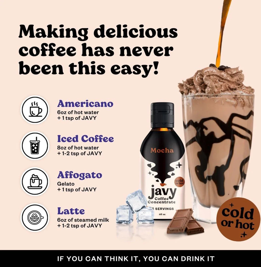 Brew Seconds, Original Coffee Pack, Cold Concentrate Drinks Javy Coffee 12 in & 2 Flavor & Coffee gifts, Mocha ounces Cold Coffee Ice Bundle, Variety