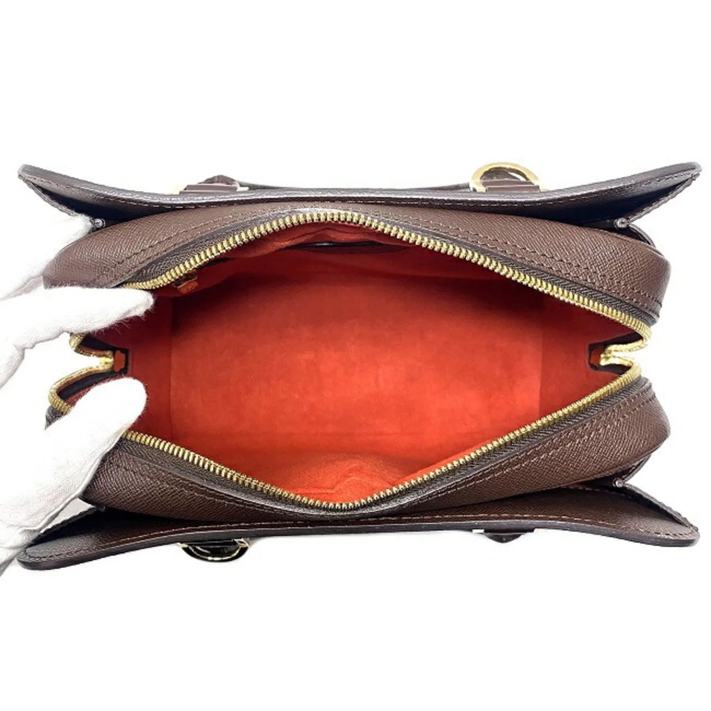 (Good) Square Triana Pre-Owned Ebene Type N51155 Damier Handbag Ladies Brown