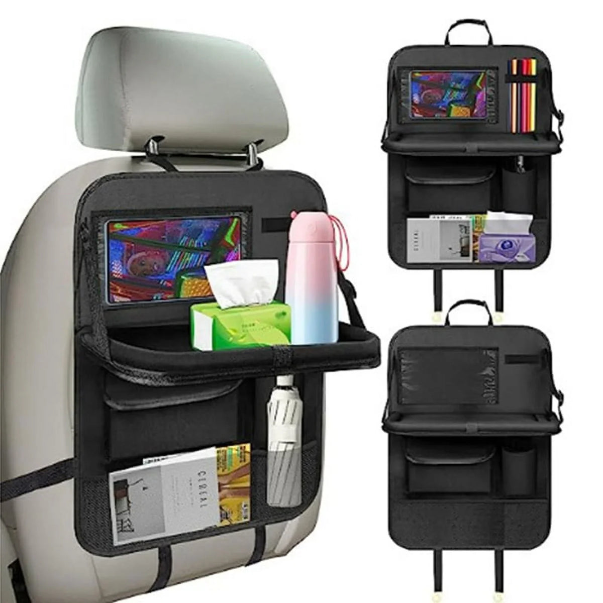 Folding Seat FeiraDeVaidade And Children'S Organizers, Storage Backrest Car Organizer,Car With Table Tablet Car 3-In-1