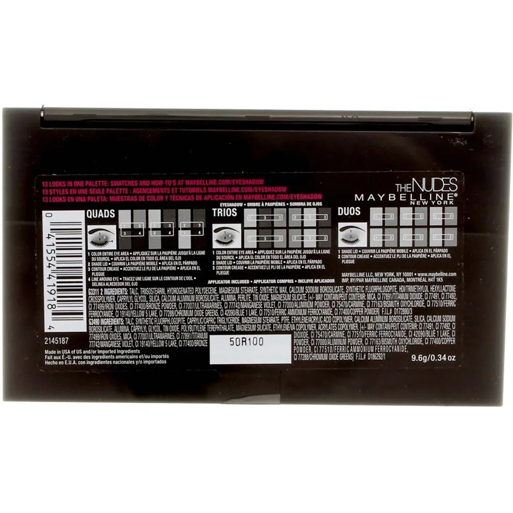 York 2) The Nudes of Eyeshadow Palette (Pack Maybelline New oz 0.34