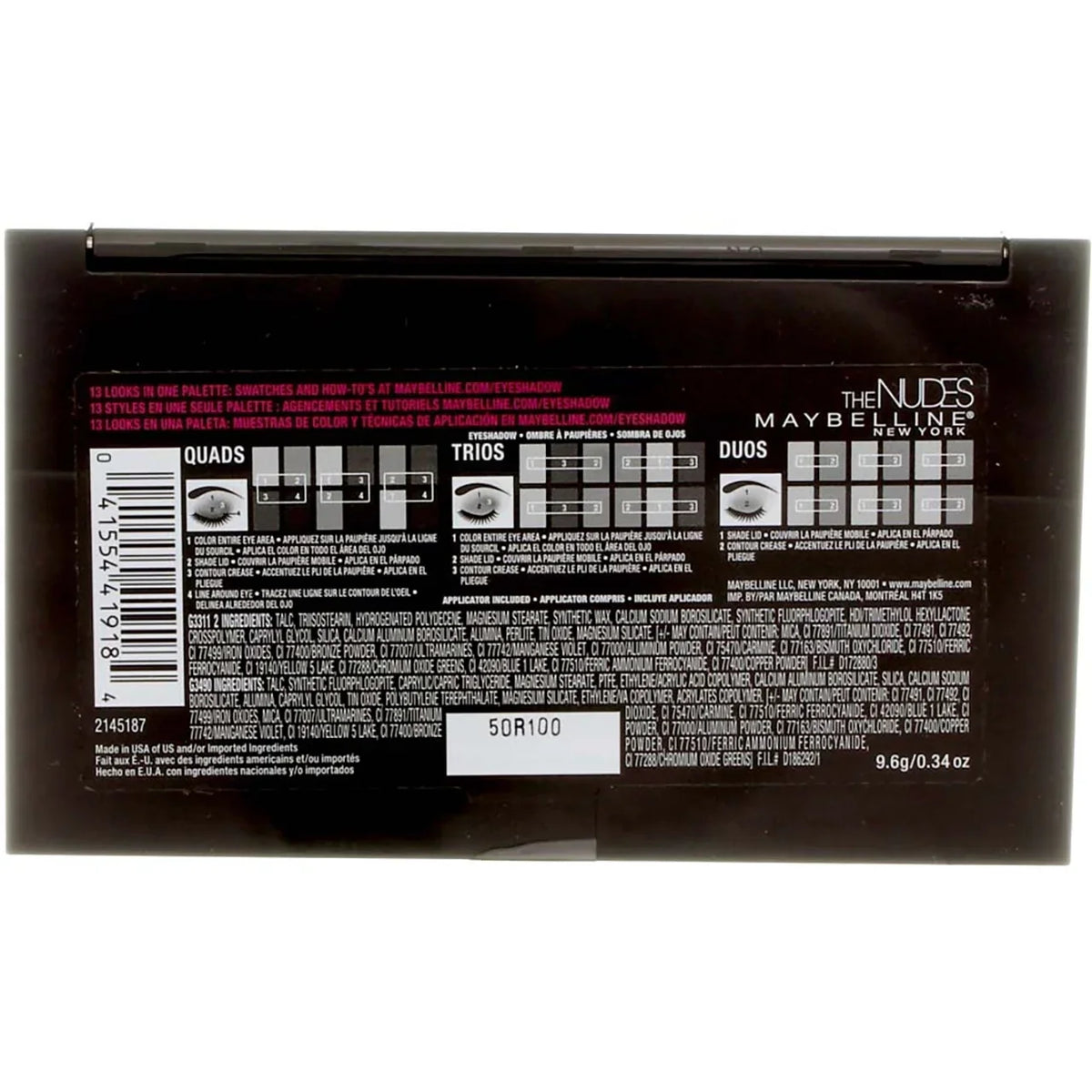 York 2) The Nudes of Eyeshadow Palette (Pack Maybelline New oz 0.34