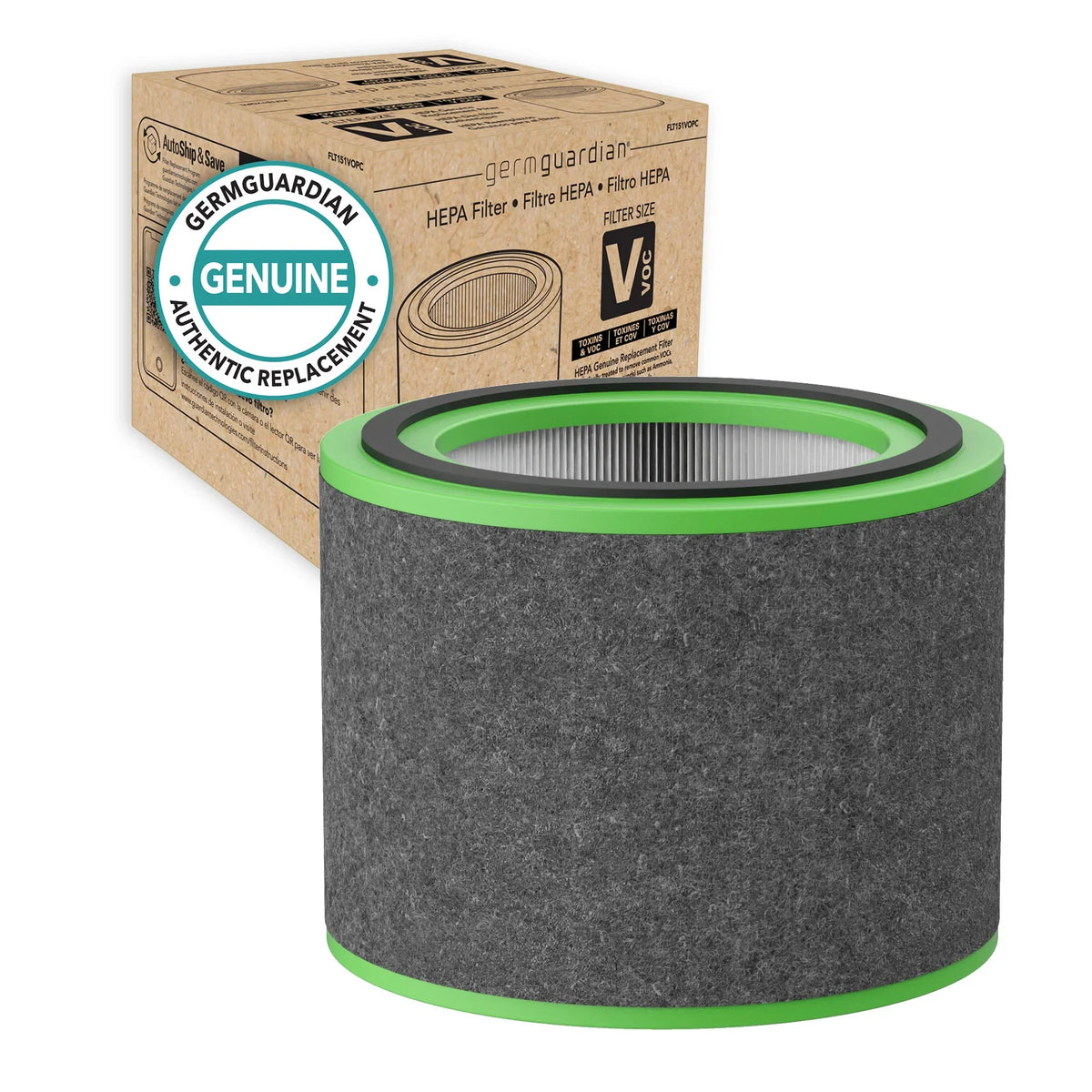 Toxin Guardian Filter for Genuine Replacement Clear Germ AC151 V and AirSafe Purifiers, Air HEPA Filter FLT151VO