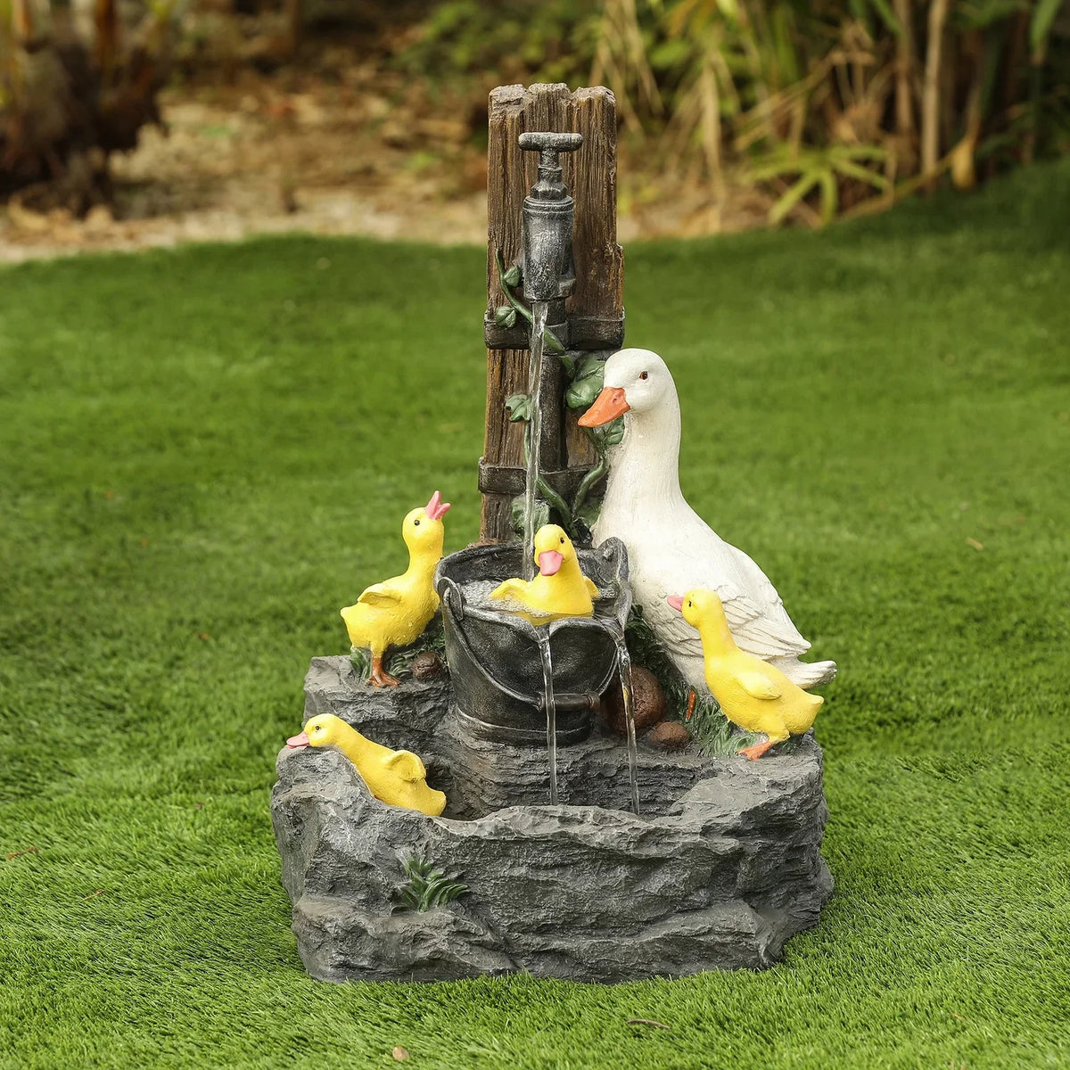 Resin Bath Ambiance exterior Duck HomeStock Fountain Antique Family