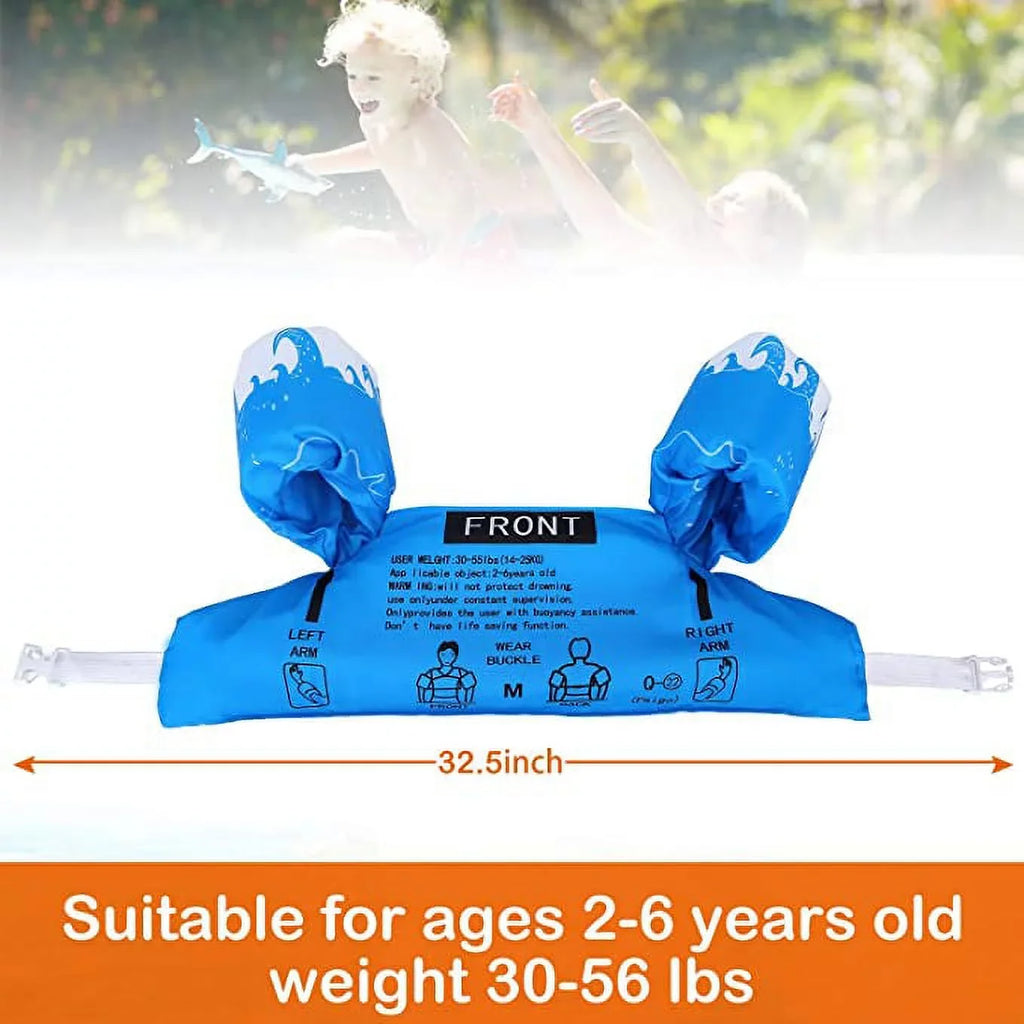 Training Pool, lbs Vest Toddler Jacket Swimming for Equipment Girls for Learning for Swim with Life Goggle Strap Jacket Swimming Adjustable & Boys Suitable Swimming 3-14yrs, Kids Swim 22-66