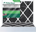 Filterbuy Air Furnace Odor Pleated (6-Pack) Eliminator AC with HVAC Carbon Activated MERV 24x30x1 8 Filters
