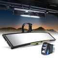 & Rollbars for LED UTV Integrated 1.75"-2" Rear View 13" Mirror Lights Xprite Curved Switch w/