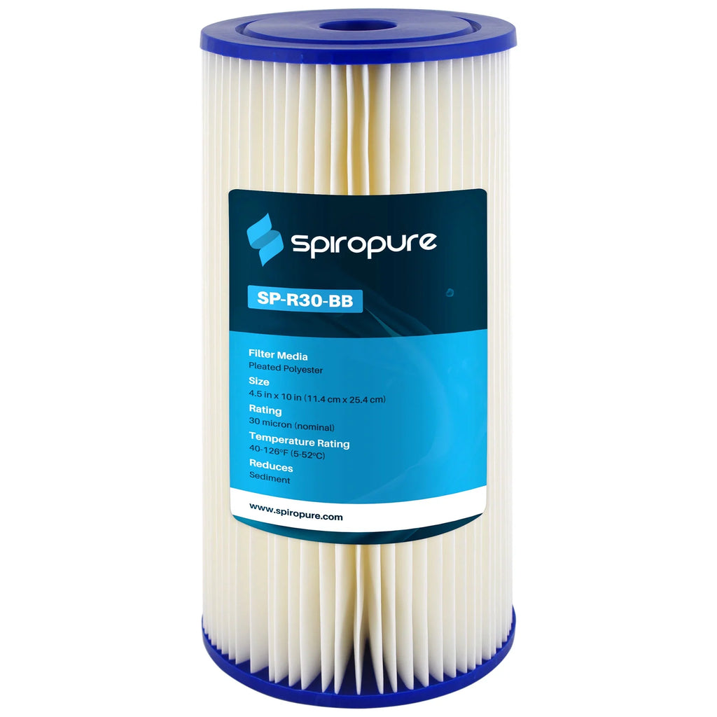 Filter (8 4.5" Micron x Polyester SpiroPure Pleated Cartridge, 30 10 Pack)