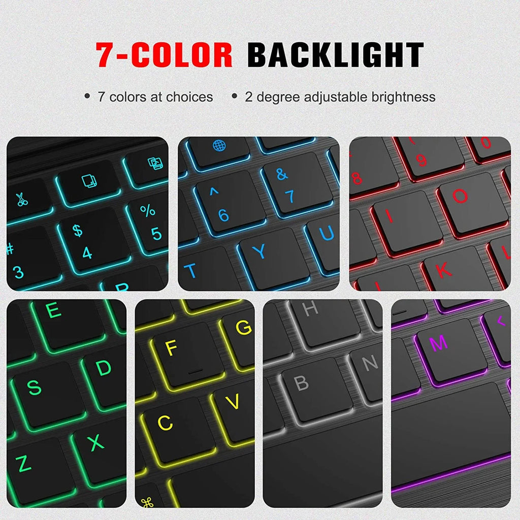 11 inch Cover Tab Galaxy Slim Pen / Holder] Galaxy Wireless (2022) 7 [S Tablet, Composition Keyboard for with Fintie S8 (2020) Color Tab S7 Case Detachable Keyboard, Backlit Stand Bluetooth