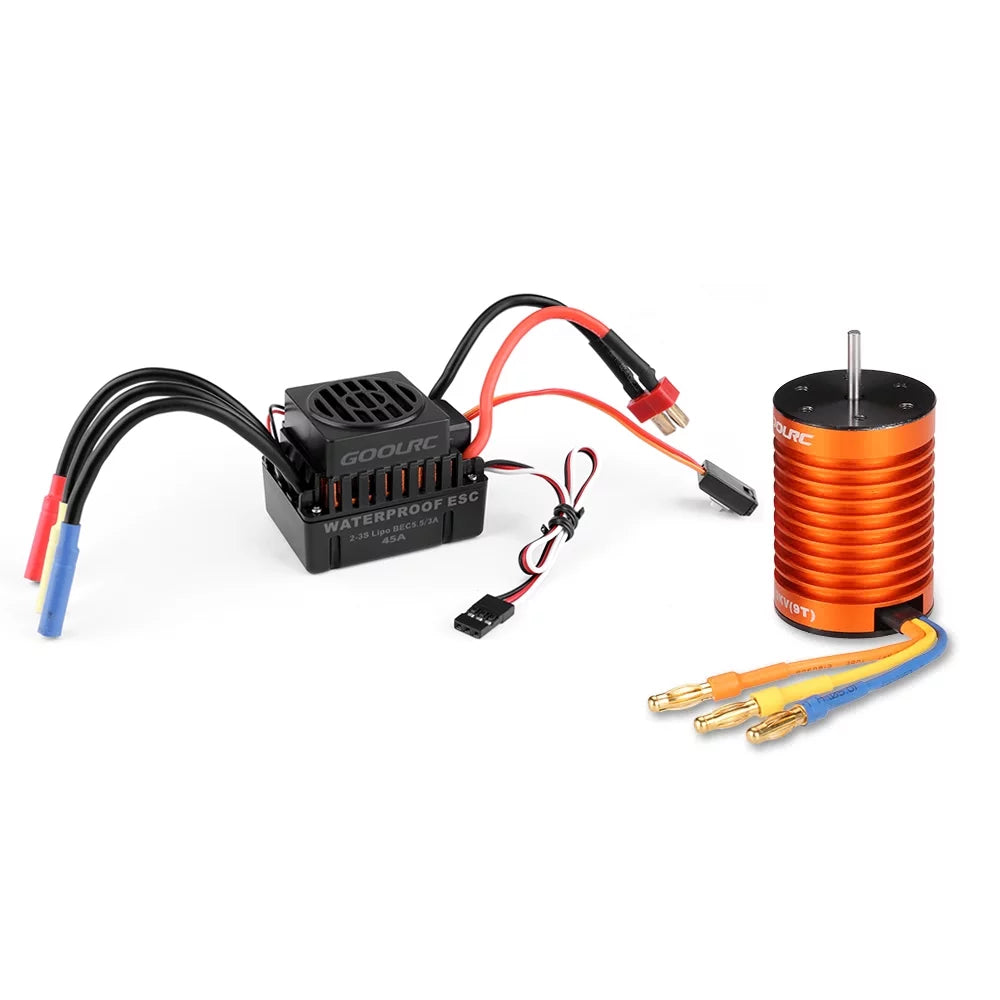 GoolRC ESC Combo Motor F540 Waterproof 4370KV 45A Upgrade Set for 110 Truck Brushless with Car