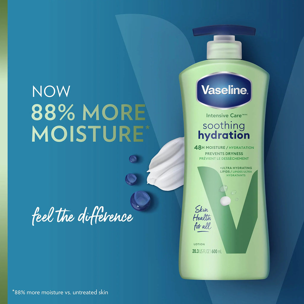 Ultra-Hydrating Care Aloe For Body Oz. 4 + Dry Ct With Intensive Vera Extract 1% Vaseline Skin 20.3 Aloe Lipids Lotion Hydration Soothing