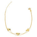 to Gold Diamond-Cut Yellow 7.5 6.5 (adjusts Double Strand 14k Kooljewelry Bracelet or Heart inch)