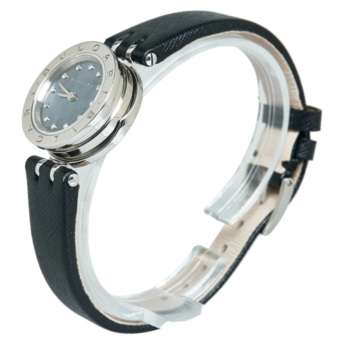 BVLGARI Bvlgari Quartz Watch Diamond Shell Zero Dial Steel BZ23S One Pre-Owned Stainless Ladies B (Good) Navy