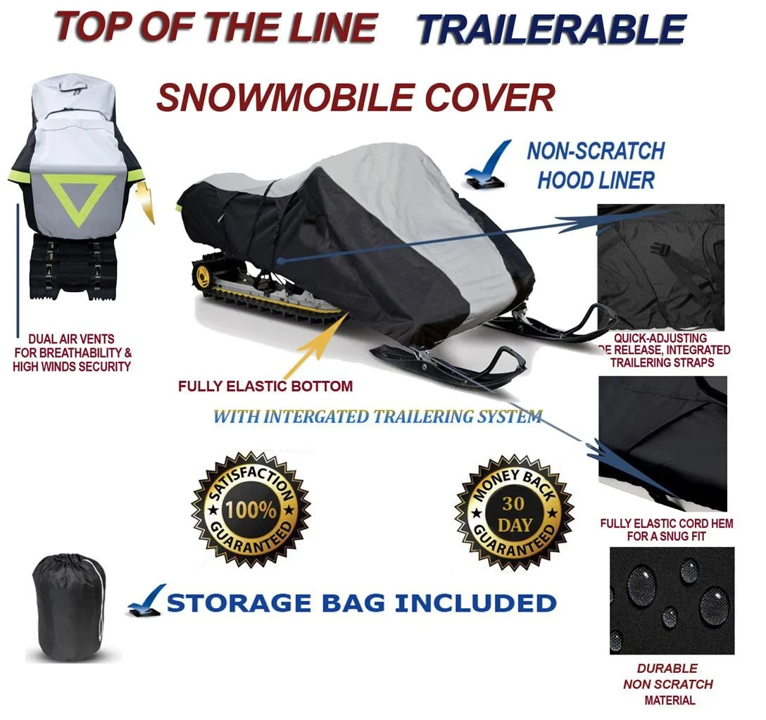 Slush and Travel GSX Snowmobile for Year Model Mud Doo Cover and 2010-2010 Bombardier 550F Compatible Storage SPORT Sleds. Ski 600D Protection