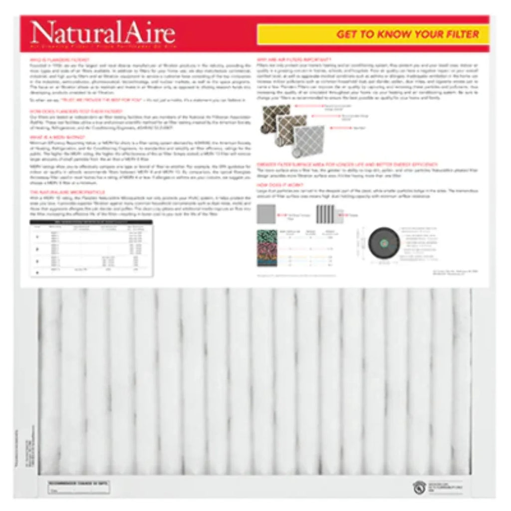 pack) 10 (12 NaturalAire 85156.011418 MERV Filters Microparticle 14x18x1