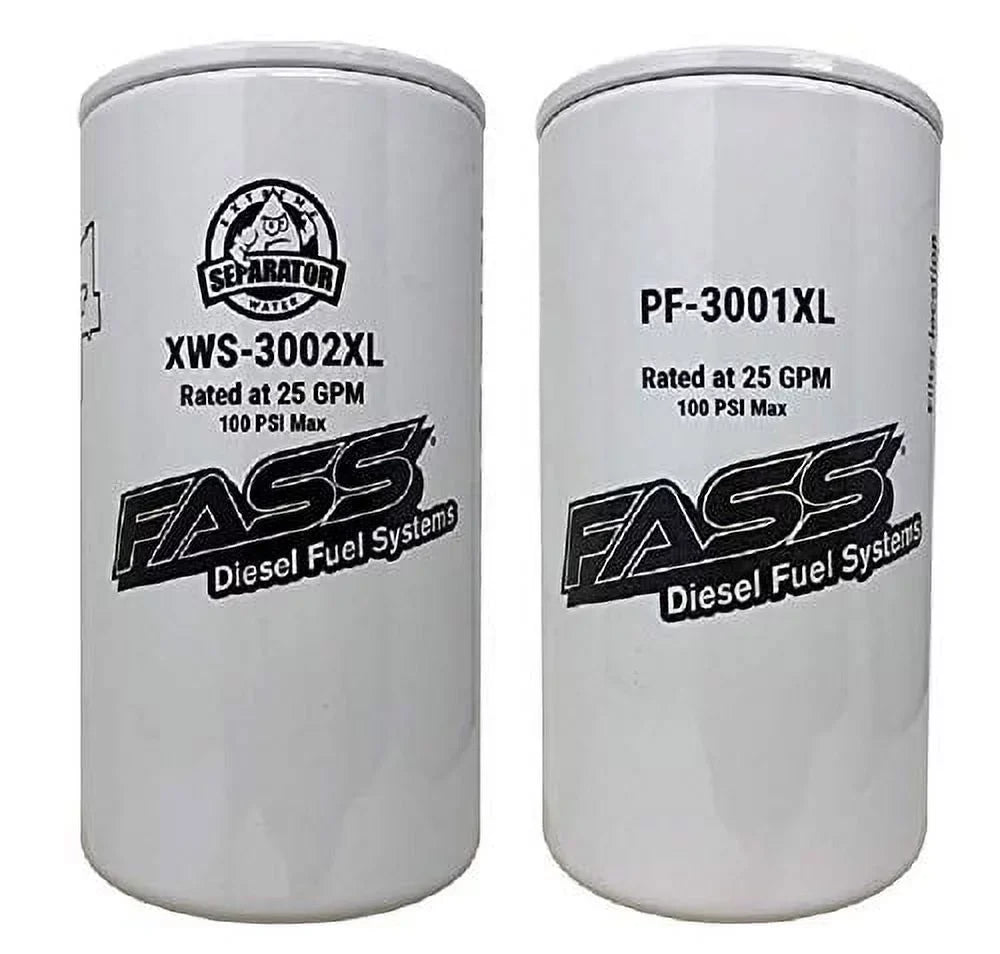 Combo Fuel Filter / XWS-3002XL PF-3001XL FASS Titanium Replaces Package Series FF-3003