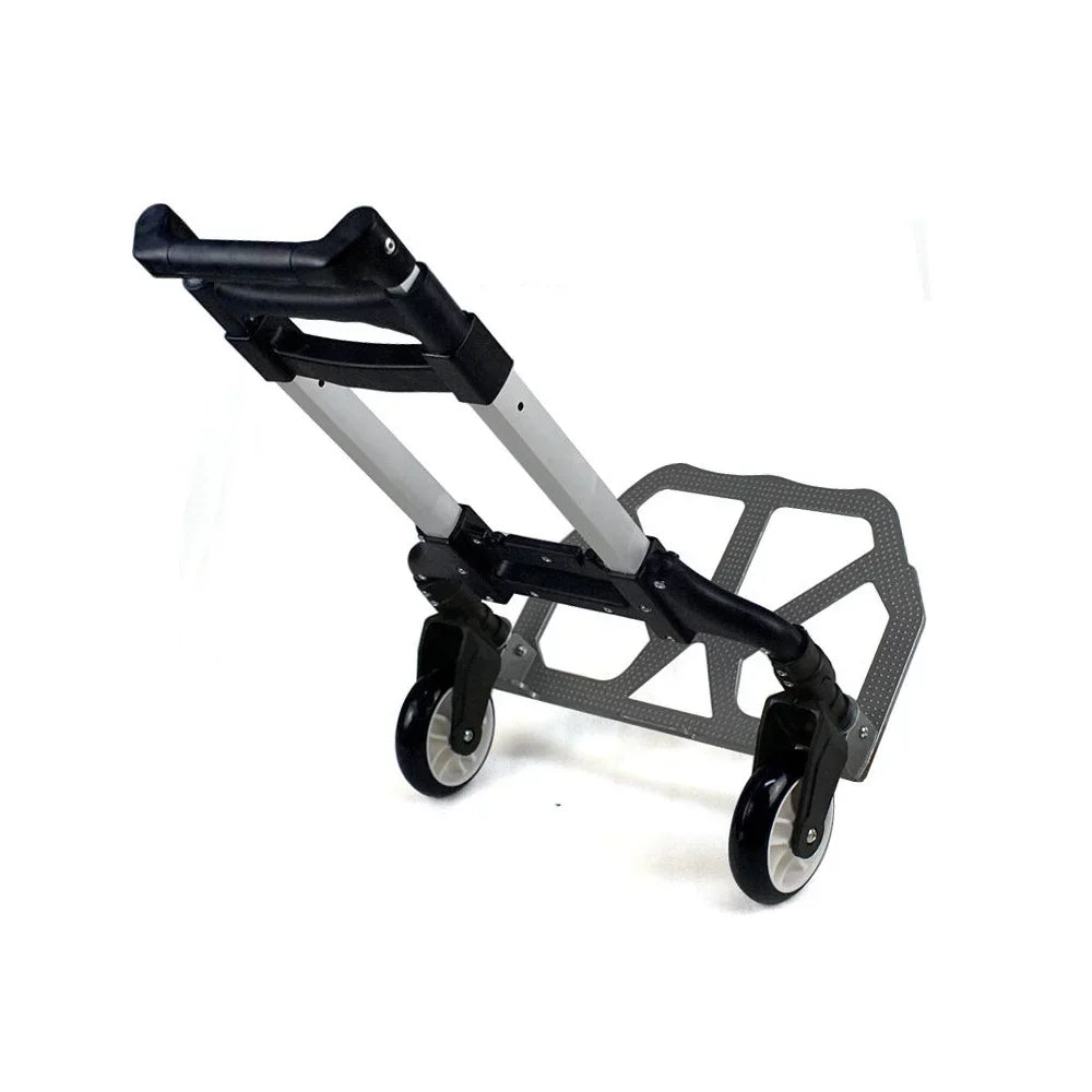 Folding Dolly Push, SEGAWE Black, Trolley Hand Aluminium Compact Luggage Carts.