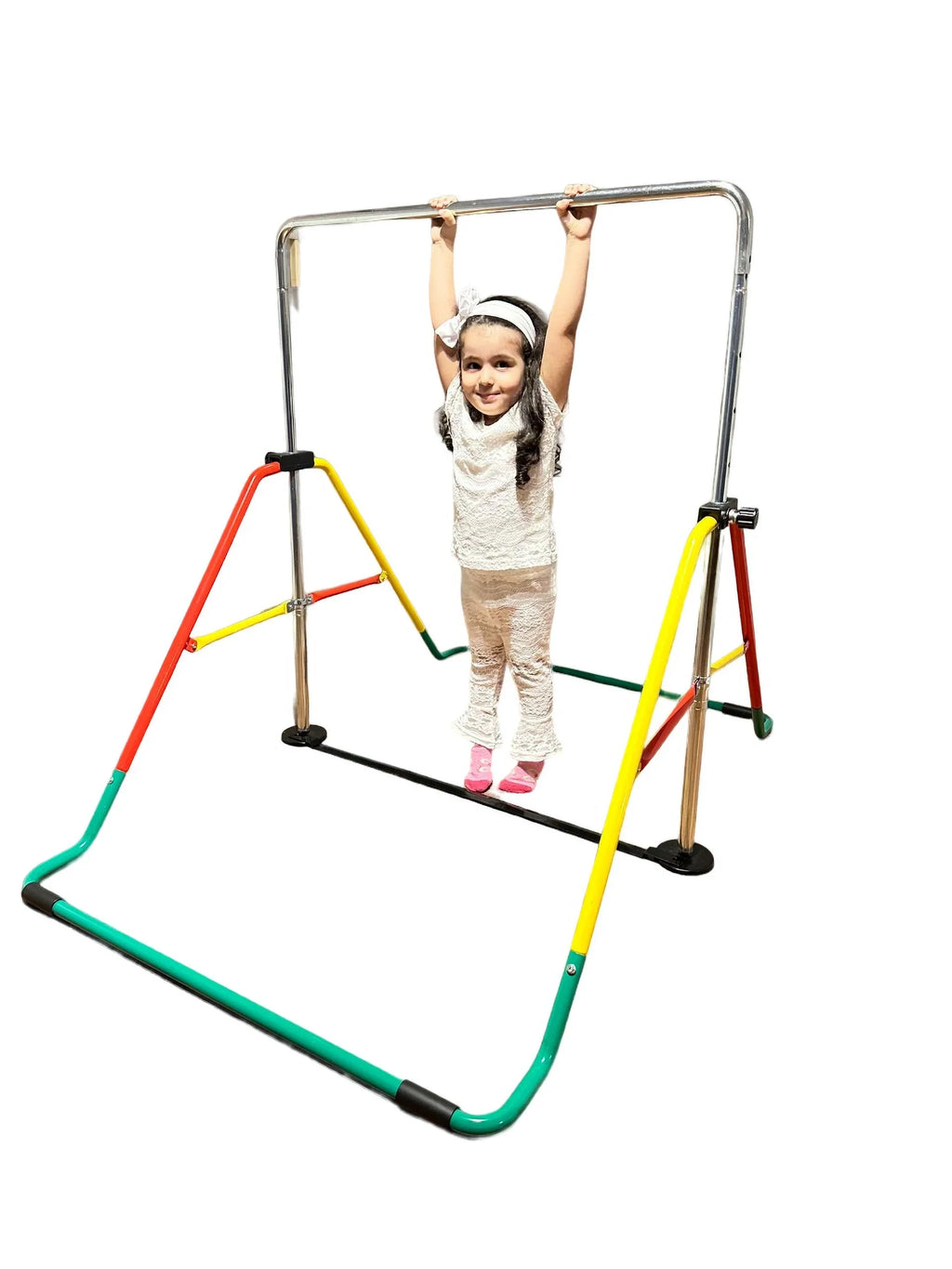Home for Equipment - Expandable, Kip Bar, Junior Bar Red/Yellow Height-Adjustable Monkey Kids Training, Gymnastics Playground Horizontal Folding, Bar
