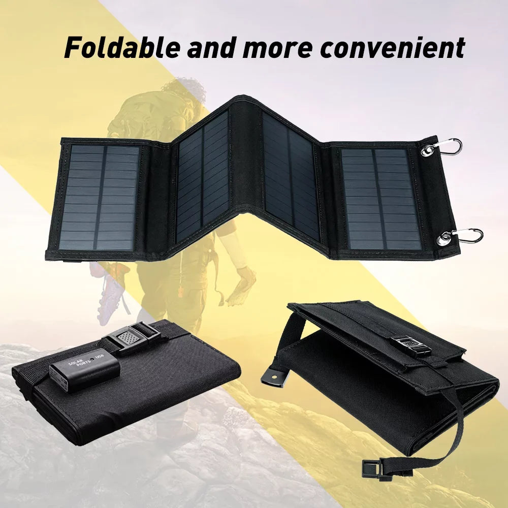 Panel Camping 80W Foldable Solar DFITO Bank Hiking for exterior Power USB