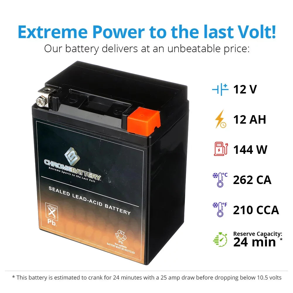 Chrome Cx500 500Cc Ytx14Ahl-Bs Battery Honda D C T Motorcycle 1980 Battery For