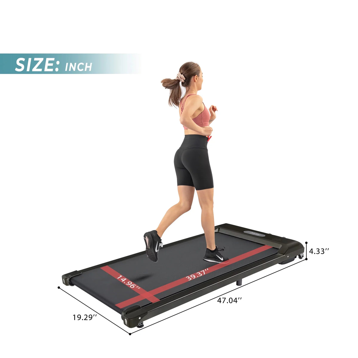 Treadmill, APP/speaker/Remote Use, 2.5HP BTMWAY Electric Gym Under Walking Portable Walking for Control/Display, Treadmill Home in Ultra-Quiet Pad 2 1 Treadmill Bluetooth Office with Pad Desk