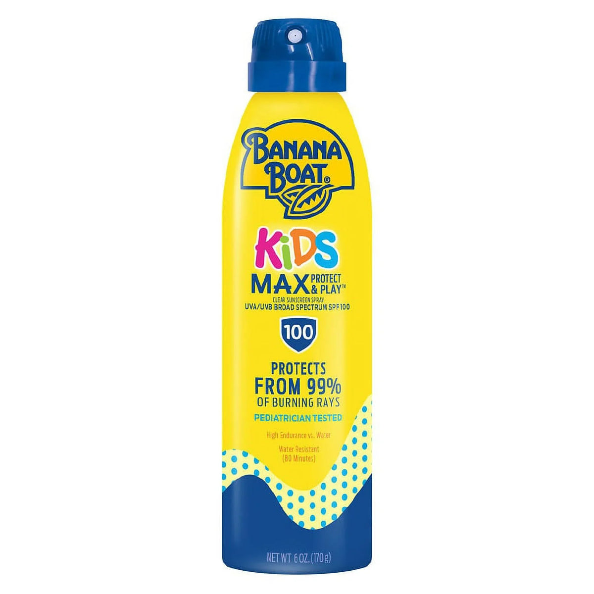 Protect Boat Sunscreen Kids SPF 100 Banana & Clear Max Spray Play