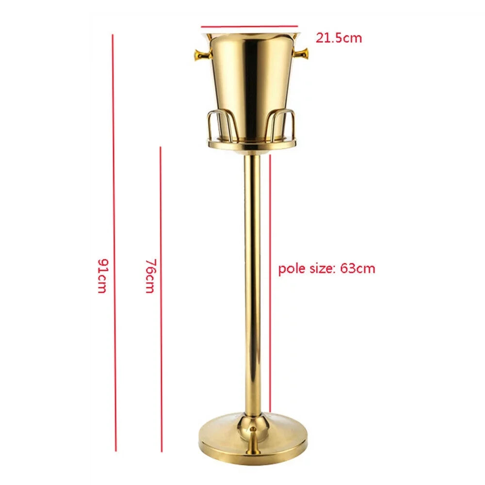 Bucket Bucket for Ice Vasque Titanium Ice Holder Bucket Champagne Home Party Hotel Gold Bar